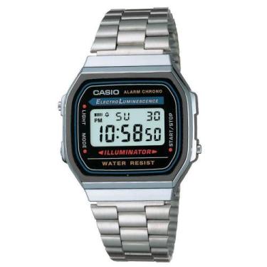 Imagem de Relógio Unissex Digital Vintage Casio A168Wa-1Df, Digital, Digital, Aç