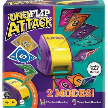 Imagem de Jogo De Cartas Uno Flip Attack Com Lançador De Cartas Mattel