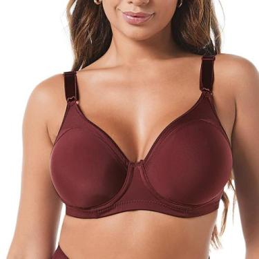 Imagem de Sutiã Sustentação Cetinete DeMillus 64905 Taça C, Vinho barolo, 52C