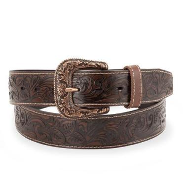 Imagem de Cinto Feminino De Couro Country Floral Com Fivela Removivel Estampa Fl