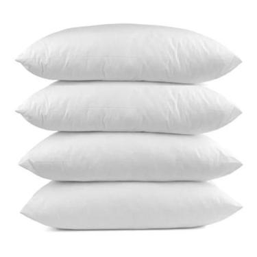 Imagem de Kit 4 Travesseiros Pluma de Ganso Descanso Antiácaro 70x50cm - Joao En