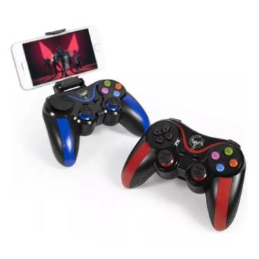 Imagem de kit 2 Controles GamePad Joystick Compatível Pc Android ios Tabled e Sm
