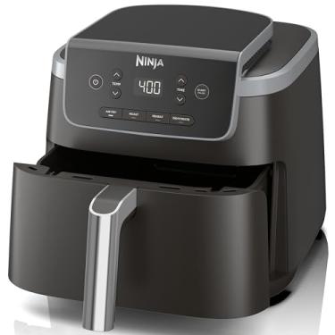 Imagem de Ninja AF141 Air Fryer Pro 4 em 1 com capacidade de 5 QT, fritar ao ar, assar, reaquecer, desidratar, tecnologia Air Crisp com 400F para resultados quentes e crocantes em apenas alguns minutos, cesta