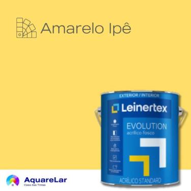 Imagem de EVolution Acrílico Leinertex Fosco 3,6L, AMARELO IPÊ, 3,6L