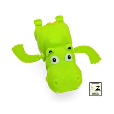 Imagem de Animais Nadadores a Corda Hipopotamo Verde Art Brink Brinquedo Recreat
