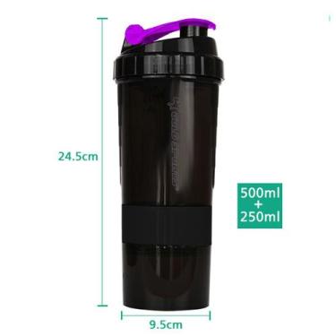 Imagem de Garrafa Coqueteleira Gold Sports Big 750ml organizador de comprimidos 