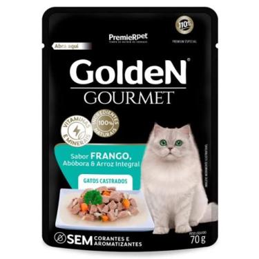 Imagem de Sache Golden Gourmet Gatos Adultos Castrados Frango 70G - Golden