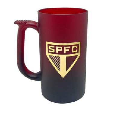 Imagem de Caneca Chopp 500Ml Degradê São Paulo SPFC Licenciado - Cebola e Tatuap