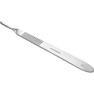 Imagem de Cabo para Bisturi Aço Inox Cirúrgico Número 4 ABC