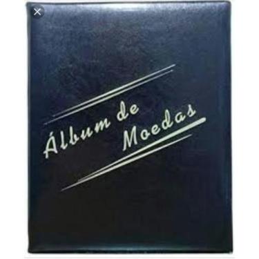 Imagem de Álbum  Fichário Preto Grande com 4 Argolas para 200 moedas - Loja do C