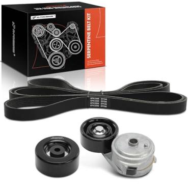 Imagem de A-Premium Kit de transmissão de correia serpentina do motor compatível com Chevrolet Silverado 2500 HD, Silverado 3500, 2001-6.6L