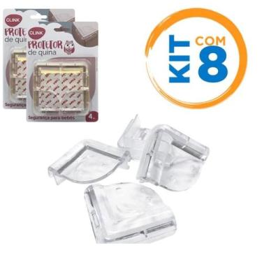 Imagem de 8 unidades Protetor de Quina Canto Alto Bebê Mesa Cantoneira Cuidado -