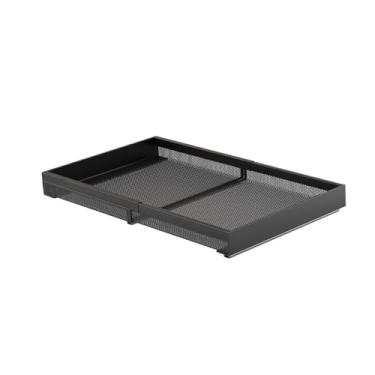 Imagem de IEUDNS Organizador de armário deslizante, gaveta deslizante, prateleira de armazenamento, suporte multifuncional para temperos, despensa de banheiro, embaixo, S Black