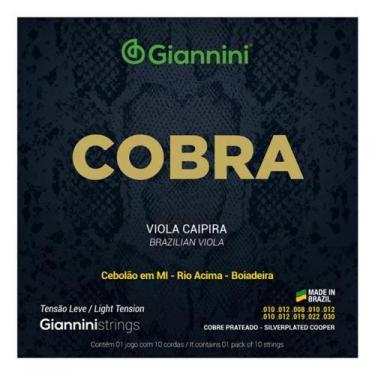 Imagem de Encordoamento Para Viola Caipira Tensão Leve Cobra Giannini