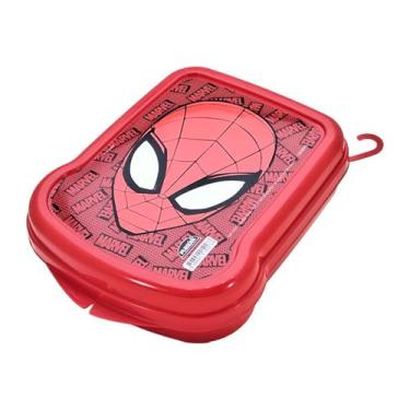 Imagem de Sanduicheira Infantil de Plástico Lancheira Escolar Plasútil, Homem ar