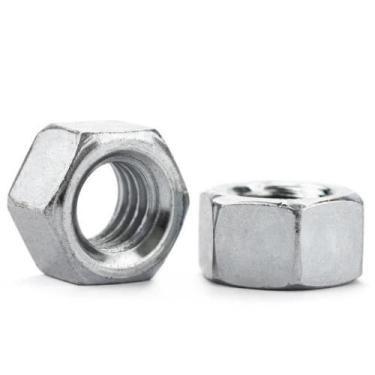 Imagem de Kit Porca Sextavada 3/4 Aço Grau 2 Zincado Belenus 2 Unid