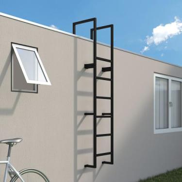 Imagem de Corrimão Para Escada Marinheiro - Kazan, Preto, 60 x 40 x 15 cm