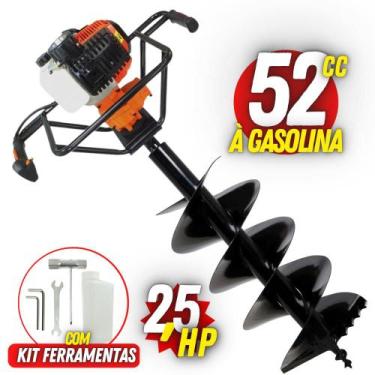 Imagem de Perfurador de Solo Vulcan VPS520 2T 52cc 2,5cv com Broca 80x30cm Poten