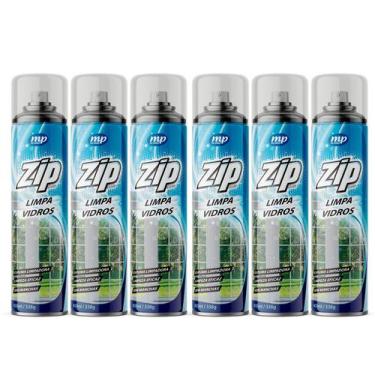 Imagem de Kit 6 Limpa Vidros Sem Manchas Zip Clean 400Ml - My Place