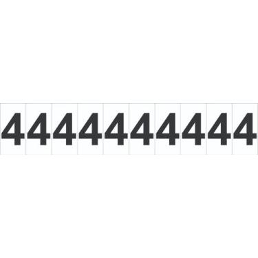 Imagem de Etiqueta de Identificação Numeral 4 quatro Cartela com 10 peças - Look