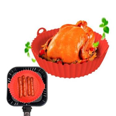 Imagem de Kit 4 Forma de Silicone Para Air Fryer De Silicone Reutilizável