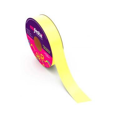 Imagem de Rolo Fita Lisa Candy Amarelo - 30mm x 50m - EmFesta - Bela Industria e