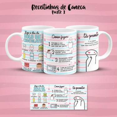 Imagem de Caneca Porcelana Personalizada Flork Receita Bolo De Chocolate Meme Be