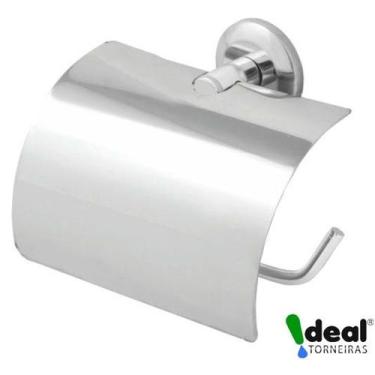 Imagem de Papeleira Inox Com Tampa Porta Papel Higiênico Stander Cód. 5720 - Con