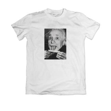 Imagem de Camiseta Albert Einstein Tumblr. - Percepção Camisetas, Branco, G