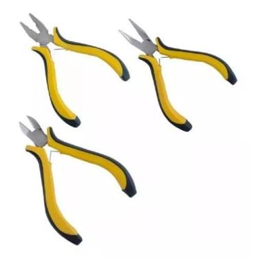 Imagem de Kit Jogo De Mini Alicates Para Artesanato Eletrônica 3 Peças - HAPPY K