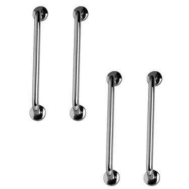 Imagem de Barra de Apoio 60cm Aço Inox Kit 4 Unidades Idoso Deficiente Banheiro 