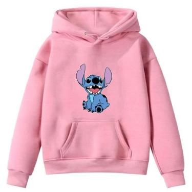 Imagem de Moletom Infantil Sti-tch Sentado Desenho Infância Bolso Canguru com Ca