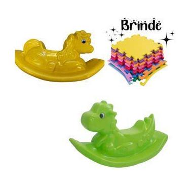 Imagem de Kit Gangorra Playground  Unicórnio e Dino com Tatames Grátis - Valenti