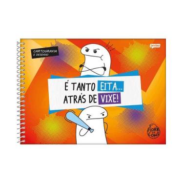 Imagem de Caderno de desenho Jandaia flork 275x200mm 80 folhas