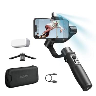 Imagem de hohem Kit iSteady Mobile Plus Estabilizador Gimbal para Smartphone, Gimbal de 3 eixos com luz de preenchimento, rotação infinita de 360°, carga útil máxima de 280 g, Android e estabilizador de