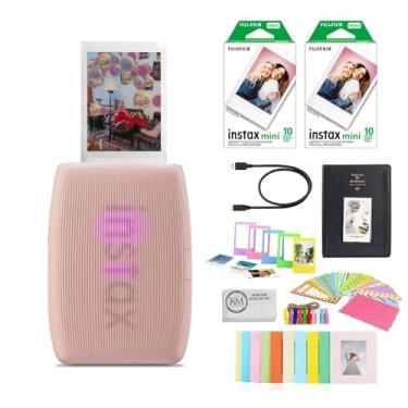 Imagem de FUJIFILM Impressora para smartphone INSTAX Mini Link 3 | Rosa rosa com filme instantâneo INSTAX Mini | 20 exposições + mini álbum Instax , bordas, adesivos e clipes + pano de limpeza de microfibra (4