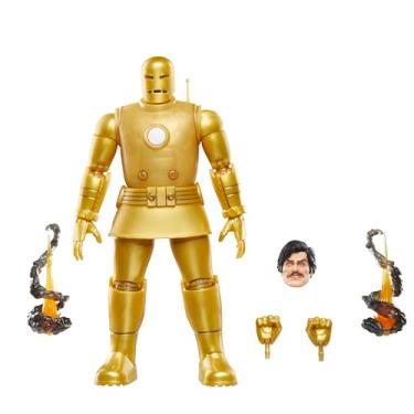 Imagem de Marvel Legends Series Iron Man (Model 01 - Gold), Iron Man Comics Collectible 6-Inch Action Figure, Retro-Inspired Blister Card