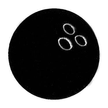 Imagem de Emblema esportivo com aplique bordado de bola de boliche uniforme da liga do time