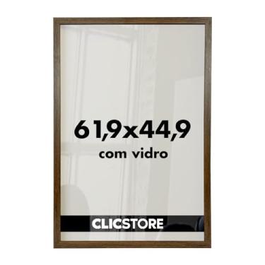 Imagem de Moldura Decorativa 44,9x61,9cm Quebra Cabeça Grow Puzzle 1000 peças Quadro Pôster Painel Parede Sala Escritório c/Vidro (Tabaco)