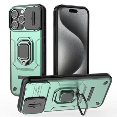 Imagem de YOUULAR Capa de celular para OnePlus 13 suporte de carro janela deslizante à prova de choque capa protetora de telefone capas militares proteção de lente, verde exército