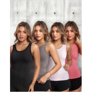 Imagem de Kit 4 Regatas Nadador Fitness Academia Canelada - MC Digital, M, Preto