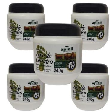 Imagem de Revenda Atacado 5 Creme Pés e Mãos C/ Argan Sebo de Carneiro - Apinil