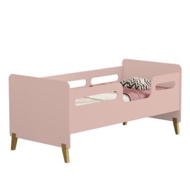 Imagem de Mini Cama Infantil Cecilia Montessoriana Para Quarto de Menina Estilo 