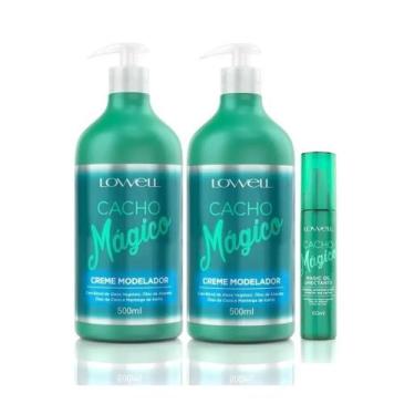 Imagem de Kit Cacho Mágico 2 Creme Modelador 500ml + Magic Oil 60ml Lowell