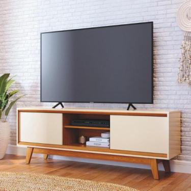 Imagem de Estante Para TV 70 Polegadas Maya Cinamomo Off White - Mais de Casa