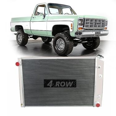 Imagem de CoolingSky 4 fileiras de radiador de alumínio completo para 1973-1991 GMC Chevy C/K 10 20 30 Series Truck Suburban Jimmy Blazer e vários carros GM