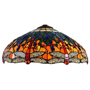 Imagem de errzom Abajur De Libélula De 18 Polegadas, Apenas Para Substituição, Abajures De Vidro Colorido Estilo Tiffany, Capa De Luz Vintage Feita À Mão, Acessórios Para Abajur De Mesa, Luminária Pendente, A