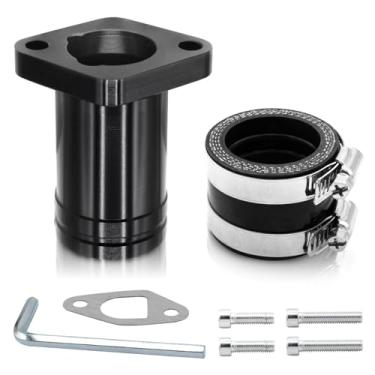 Imagem de Tubo coletor de admissão atualizado para motor Predator 212cc 196cc 224cc GX160 GX200, para PWK 24 mm 28 mm Carburador Coleman ct200u bt200x kt196 Mini Bike Go Kart Performance Parts (preto)