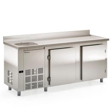 Imagem de Balcão de Encosto Refrigerado GBFE-200 CE Gelopar - Aço Inox 556L Cuba Lado Esquerdo 220V