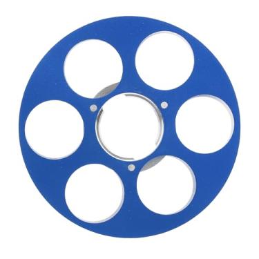 Imagem de Carrealheiro de Fita Vazia, Liga de Alumínio Baixo Ruído Aberto, Carretel para Carretel, Rolo de 6 Orifícios Registro de Gabarine (Azul)